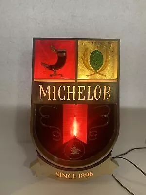 VINTAGE MEDIEVAL LOOKING MICHELOB BEER LIGHT UP SIGN 17 X11  • $72.95