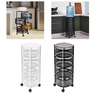 4 Tier Fruit And Vegetable Storage Rolling Trolley Storage Rack For Kitchen • $142.21