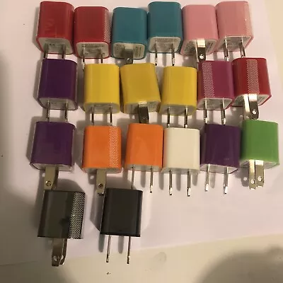 A Lot Of 20)A1265 USB MURAL CHARGEUR PRISE ADAPTER WALL CHARGING PLUG CHARGER • $30