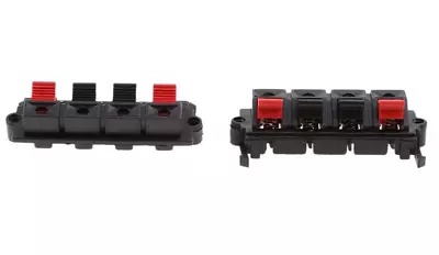 £3.45 • Buy Pack 2,  4 Way Speaker Or Low Voltage Spring Block Terminal Connector Stereo PCB