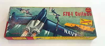 VERY Rare Vintage Lindberg F7U-I Cutlass Model Kit No.510:98 - Dated 1955 • £129.95