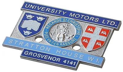 University Motors London Stratton House MG Dealer Dash Plaque • $16.95
