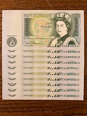 Old English 1 Pound Bank Notes. Pristine Condition. 1980's Sommerset • £12.50