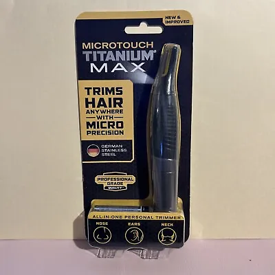 MicroTouch Titanium Max Lighted All In One Personal Trimmer Micro Precision New • $12.99