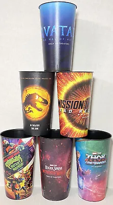 Movie Theater Promo Cups Dr Strange Thor Jurassic Park More Large Size Lot Of 6 • $19.97