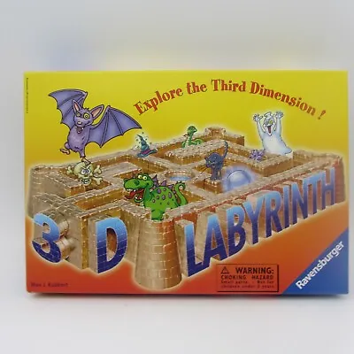 3D Labyrinth Maze Game COMPLETE Ravensburger 2002 Family Kids Board Game • $16.99