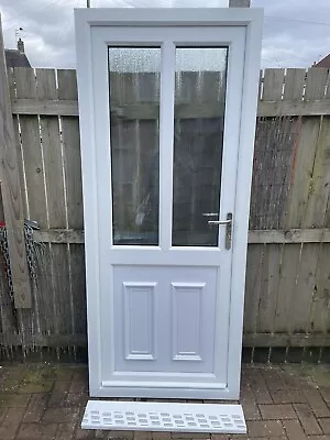 White Upvc Door And Frame With Key And Cill VGC • £124