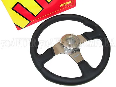 MOMO Steering Wheel Race (350mm / Leather / Anthracite Spoke) • $206.88