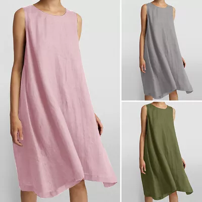 $20.89 • Buy ZANZEA Women's Sleeveless Tank Dress Casual Loose Mini Sundress (Holiday)