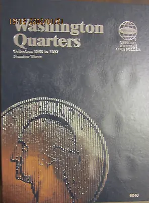 #9040 WHITMAN FOLDER FOR Washington  Quarters 1965-1987 • $4.50