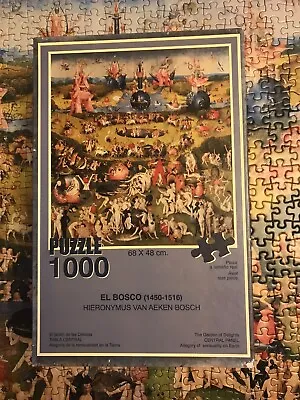 EDUCA Hieronymus Bosch The Garden Of Delights 1000 Jigsaw Puzzle 100% Complete • £7.99