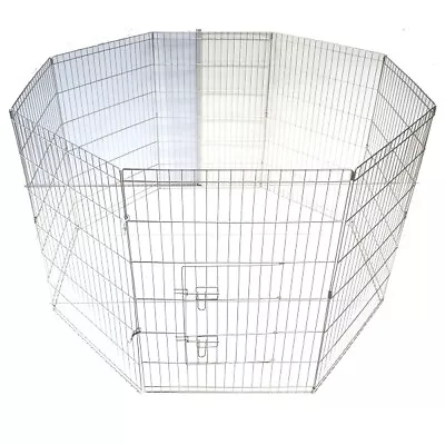 £34.99 • Buy Dog Puppy Pet Rabbit Cat Guinea Pig Play Pen Run Zinc Coated With Door 24Hr Del
