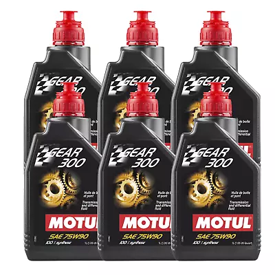 Motul Gear 300 75W90 - 100% Synthetic Gear Oil 105777 1L 6 Pack • $101.09