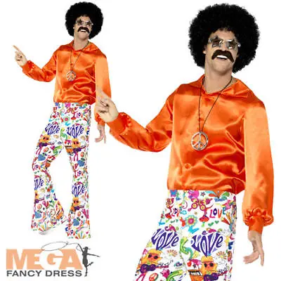 £14.99 • Buy Groovy Flared Trousers Mens 60s 70s Fancy Dress Disco Hippy Hippie Adult Costume