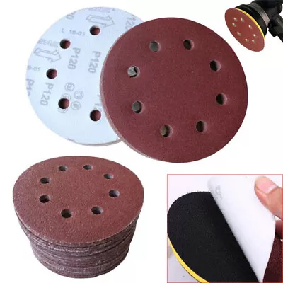 50PCS 180mm Sanding Discs 7 Inch Sandpaper Pad Hook And Loop 8 Hole 40-2000 Grit • $20.64