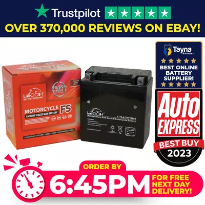 YTX16-BS Leoch Powerstart AGM Motorcycle Battery LT16-4 • £46.68