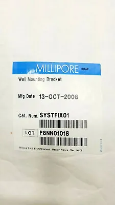 Millipore Elix/RiOs & Milli-Q Systems Wall Mounting Bracket Cat # SYSTFIX01 • $29.95