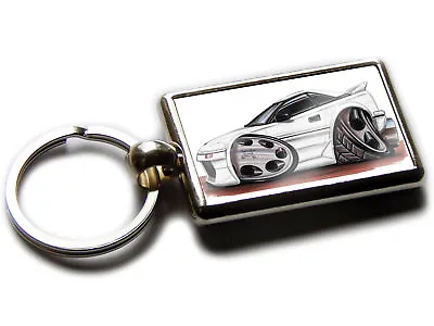 TOYOTA MR2 Classic Shape Car Koolart Chrome Keyring Picture Both Sides • £5.99