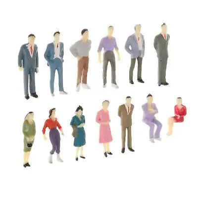 13pcs 1:50 Scale Architecture Model Train Painted Figures People • £5.60