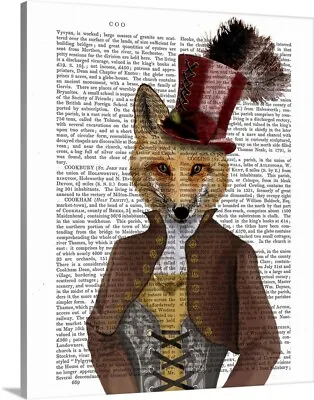 Vivienne Steampunk Fox Canvas Wall Art Print Wildlife Home Decor • $309.99