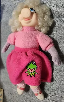 Pink Dress Miss Piggy Poodle Skirt Plush Jim Henson Toy 1989 Muppets Vintage • $5.99