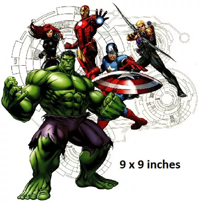 9  Marvel Avengers Group Peel Stick Wall Decal Sticker Hulk Comic Boy Room Decor • $10