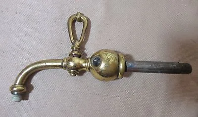 Antique 1800's 3 Way Tri Valve Thick Brass Gas Powered Sconce Hardware Arm Knob • $53.99