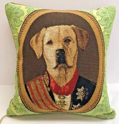 Hines Of Oxford Sir Randy Retriever Dog Tapestry Decorative Feather Pillow 13x12 • $72