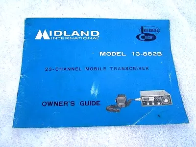 Midland International Model 13-882B CB Radio 23 Channel Mobile Transceiver Guide • $7.16
