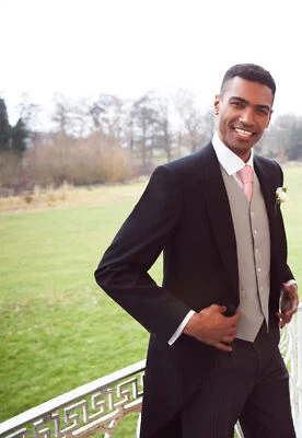 £34.99 • Buy Black Tailcoat Suit Jacket Waistcoat Trousers Top-Hat Shoes Sold Separately