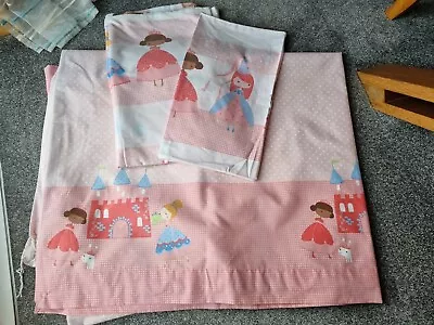 £10 • Buy NEXT Pink Princess Single Duvet Cover And Pillowcase & Matching Lined Curtains