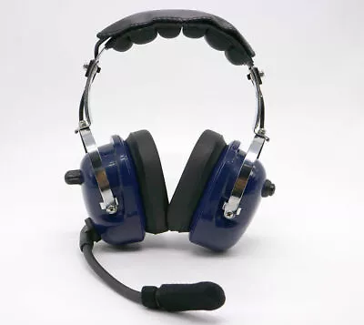 Noise Cancelling Pilot Headset For KENWOOD PUXING BAOFENG UV5R MiNi DIN BLUE • $106.69