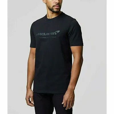 NEW McLaren F1 Racing Men's Core Essentials Logo Black T-Shirt Black XL • $38.99