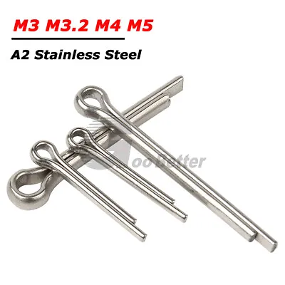 Cotter Split Pins 3mm 3.2mm 4mm 5mm A2 304 Stainless Steel DIN 94 Clevis Pin • $2.59