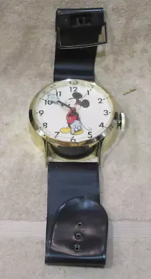 MICKEY MOUSE Big Wrist Watch Wall Clock Disney Welby By Elgin For Parts OrRepair • $14.95