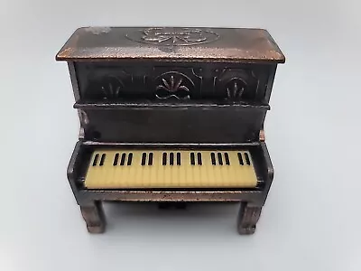 Vintage 1976 Durham Industries Die Cast Metal Dollhouse Upright Piano Figurine • $5