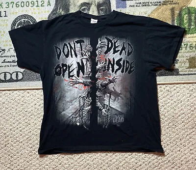 2012 AMC THE WALKING DEAD Don't Open Dead Inside PROMO T-Shirt Black Size XL • $20