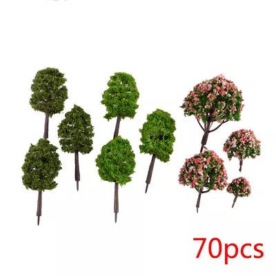 70x Miniature Scenery Model Pine Trees Green Pines Fit For HO O N Z Scale • $26.44