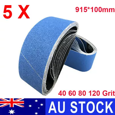 5X 915x100mm 914 Zirconia Sanding Belts Abrasive Linishing 40 60 80 120Grit New • $24.20