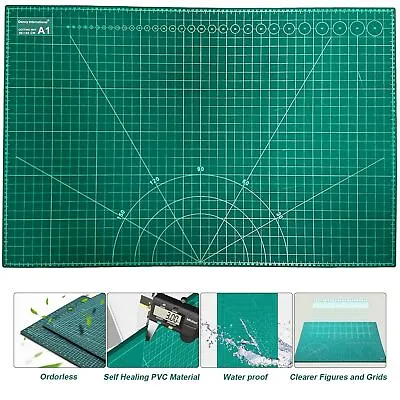 Non-Slip Cutting Board With Surface For Arts & Crafts - Green • £19.99