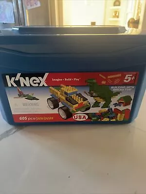 K’nex Building With Bricks Tub 61012 Ages 5+ 605 Pcs • $35