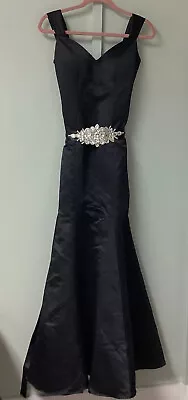 Morilee Madeline Gardner Size 6 Black Prom Homecoming Dress Sleeveless • $39.99