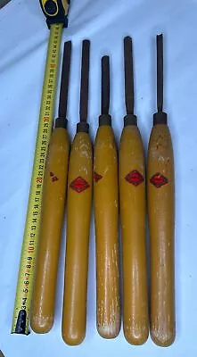 Vintage Henry Taylor Diamic Woodturning Chisels 5 Of Different Styles • $180