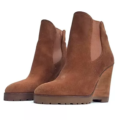 Michael Kors Thea Tan Suede Wedge Booties • $34