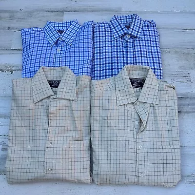 Lot Of 4 Mens Dress Shirts Cotton Long Sleeve Charles Tyrwhitt Size Medium • $79