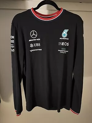 Mercedes Amg Petronas F1 2021 Team Long Sleeve  T-shirt Black Size L • $20