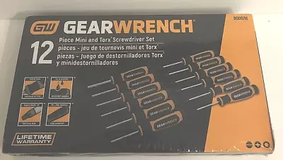 Gearwrench 80057H 12 Piece Phillips Slotted Torx Mini Screwdriver Free Shipping • $36.99