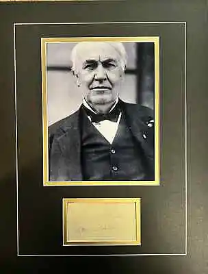 Thomas Edison Signed Display ICZ Dave Norman Autograph COA • $1037