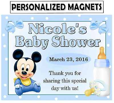 15 Baby Mickey Baby Shower Magnets Favors Polkadot • $14.99