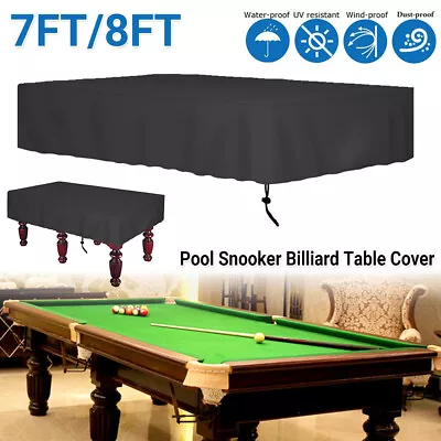 7/8FT Pool Snooker Billiard Table Cover Polyester Waterproof Dust Cap Outdoor • $24.67